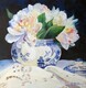 Peony Bouquet in Blue and White Teapot - SOLD