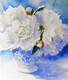 Summer Peonies in Blue and White vase - SOLD